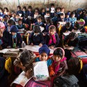 Overcrowded classes at Madanpur Khadar primary school